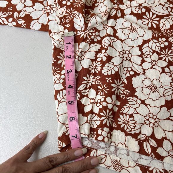 Gap Shorts Mens Large Multicolor Floral Linen Blend 7” Inseam Vacation Tropical - Picture 7 of 11